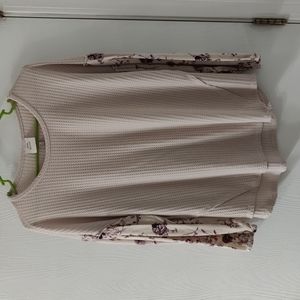 Pink lightweight long sleeve top